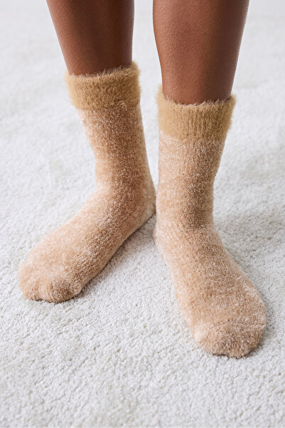 Penti Fluffy Latte Soket Çorap