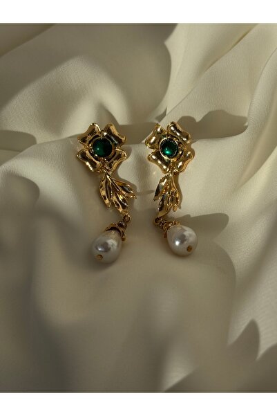 Home Çiçek İnci Detaylı Küpe