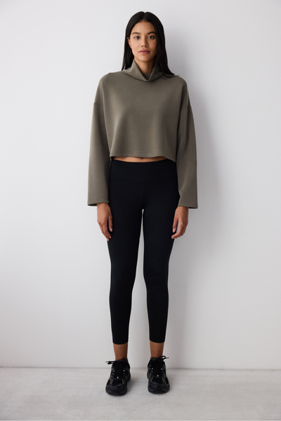 Penti Khaki High-Rise Modal Top