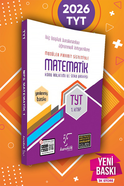 Karekök Yayınları 2026 TYT Matematik Soru Bankası 1.Kitap Konu Anlatımlı Çözü...