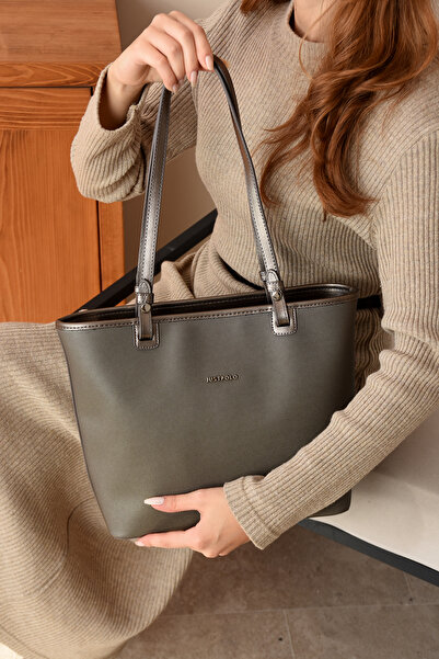 Just Polo Just&Polo Women's Gray Hand and Shoulder Bag-Bd6049