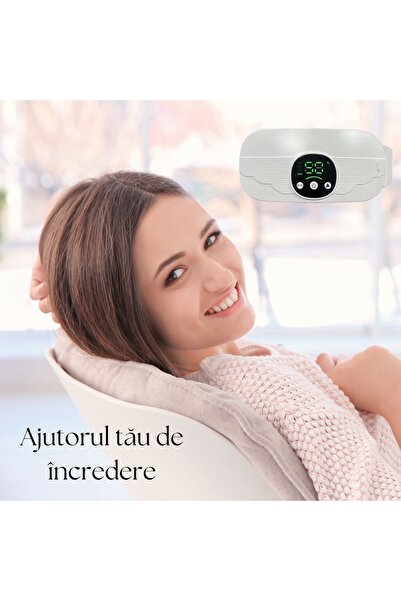 OEM Dispozitiv incalzire si masaj dureri menstruale, 4 trepte temperatura, portabil, alb