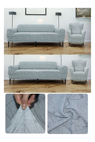 TUCHMALL طقم غطاء أريكة جاكار قابل للتمدد وقابل للغسل - غطاء أريكة سرير 3 3 1 1