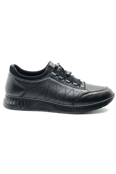 Kocamanlar Ayakkabı Özçatal 583 Genuine Leather 45-46-47 Number Special Production Men's Casual Shoes Black