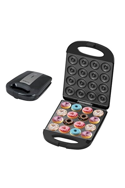 SOKANY Sokany donut maker, 1200W, 16 donuts, non-stick plates, indicator light, black
