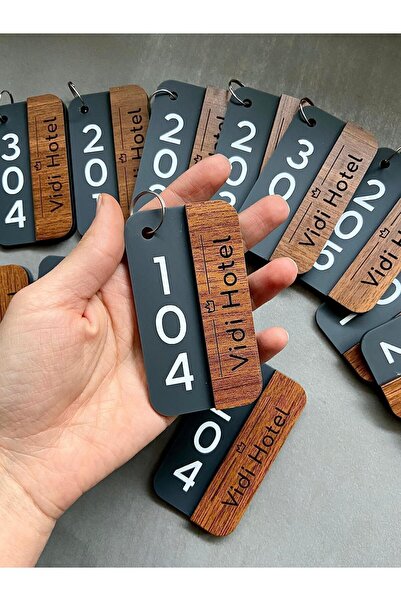 Yönline 10 Adet Kişiselleştirilebilir Otel Anahtarlığı, Butik Otel, Bungalov ...