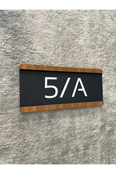 Yönline School Series Matte Black Door Number