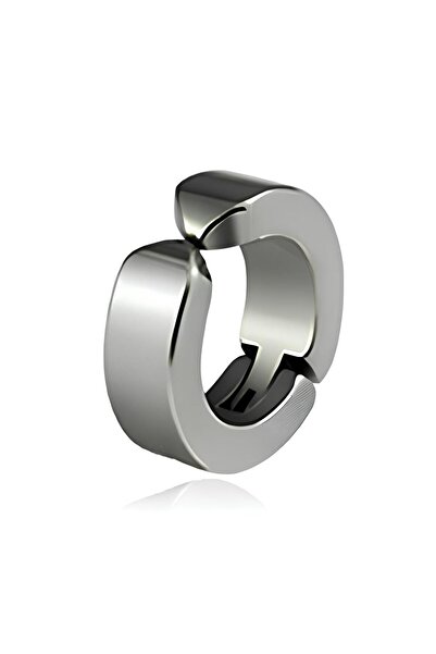 KUMİ Paslanmaz Çelik Erkek Kadın Deliksiz Kulaklara Kıskaçlı Mıknatıslı Sıkıştırmalı Küpe 1 Adet