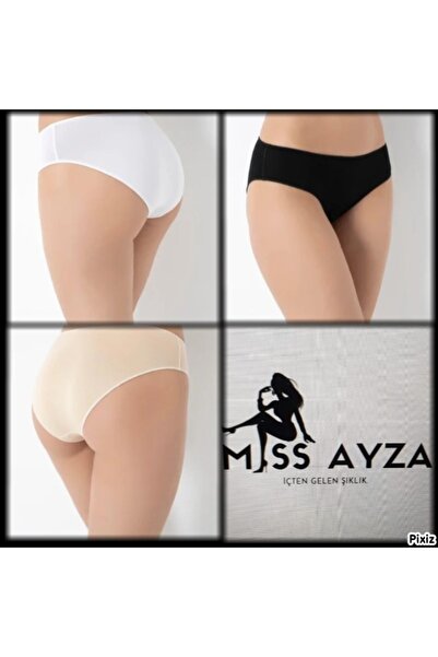 MİSS AYZA İÇTEN GELEN ŞIKLIK MissAyza 937 DİKİŞSİZ 3'LÜ BAMBU SLİP KÜLOT