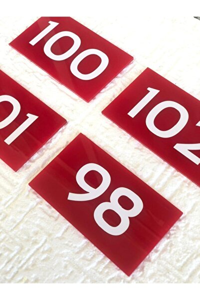 Yönline Dekoratif Apartman Kapı Numarası Pleksi Numara 101