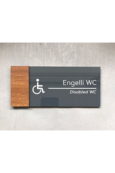 Yönline Wooden Series Self-Adhesive Disabled Wc Orientation Sheet