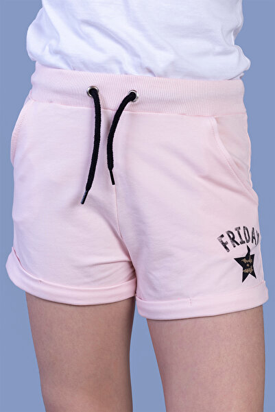 Toontoy Κοριτσίστικο σορτς B με τύπωμα με δύο πλαϊνές τσέπες