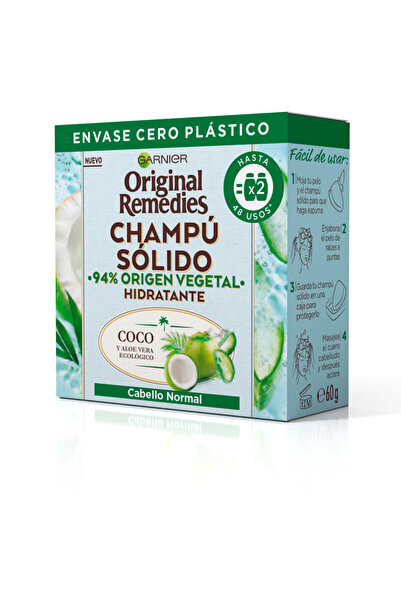 Garnier Original Remedies Festes Kokosnuss-feuchtigkeitsshampoo 60 gr