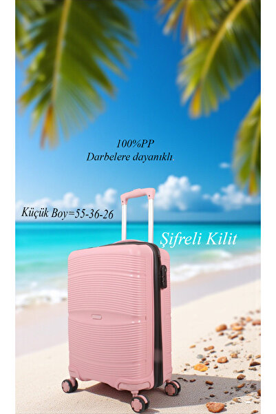 EGA PP ÇİZGİLİ BAVUL KÜÇÜK BOY