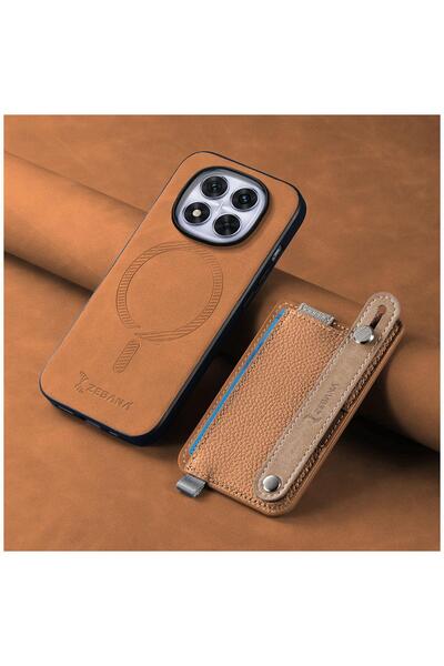 Zebana Xiaomi Redmi Note 14 Pro Uyumlu Kılıf Zebana 2in1 Kartlıklı Best Deri ...