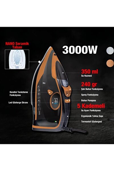Fantom Forza Ir 3000 Buharlı Ütü