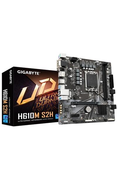 Gigabyte H610M S2H Intel H610 LGA1700 DDR5 5600MHz (OC) DVI/VGA/HDMI/DP M.2 R...