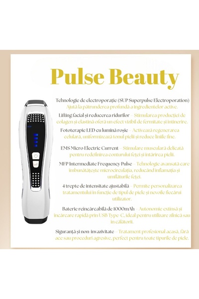 OEM 5 in 1 facial mesotherapy device, LED phototherapy, RF, EMS, lifting, anti-wrinkle, portable white