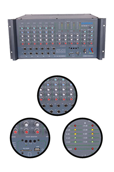 Genel Markalar Quadro Q6-1200 USB 4x300W 4 Çıkışlı Power Mixer Anfi