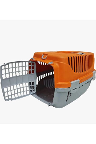 PlastArt Pet Taşıma Kafesi Büyük Boy No:2 Turuncu