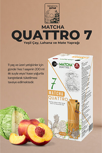 Bilge İlaç Matcha Premium Japanese Matcha Quattro Matcha,chia Lahana ve Mate Yaprağı İçeren Şeftali Aromalı Detox Burner Form Çayı