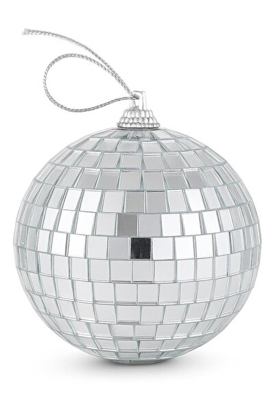 BeySüS Στολίδι Πρωτοχρονιάτικο Πεύκο Καθρέφτης Ντίσκο Μπάλα 8 cm Σετ 4 τεμαχίων