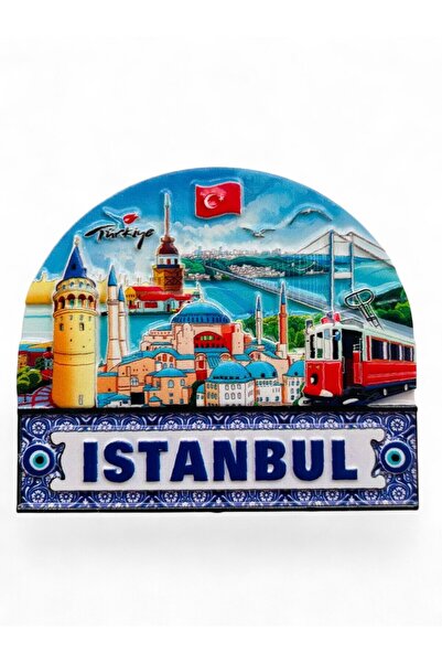 GALATA GIFT İstanbul Magnet, Buzdolabı Magneti, El Boyaması Magnet