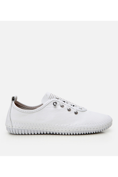 Hotiç Women's Leather White Comfort Shoes