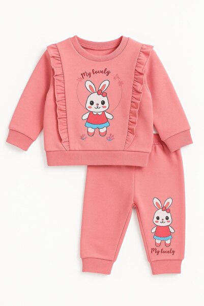 nazarbebe Baby Girl Rabbit Ruffle Set 24002