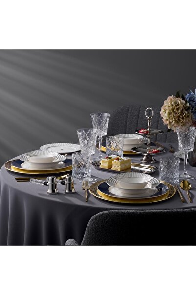 Jumbo Navy 24 Parça 6 Kişilik Yemek Takımı