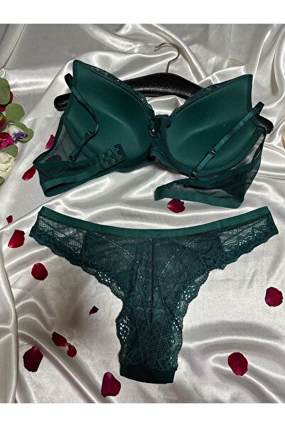 Elora Romantic Lace and Tulle Detailed Lingerie Set