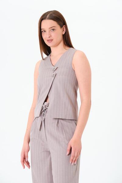 Sortie Collection 2 Button Vest Gray