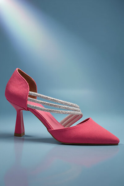 LuisPerry Culoare roz fucsia Pantofi de nunta dama Pantofi de seara cu stras ...