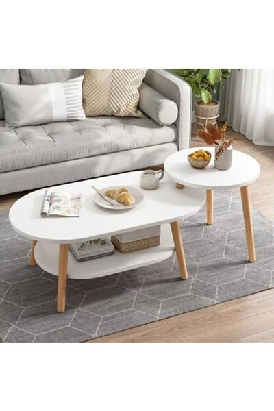 Türkiye Modern Nesting Coffee Table, Wood MDF Combination Sofa Side Corner End Table