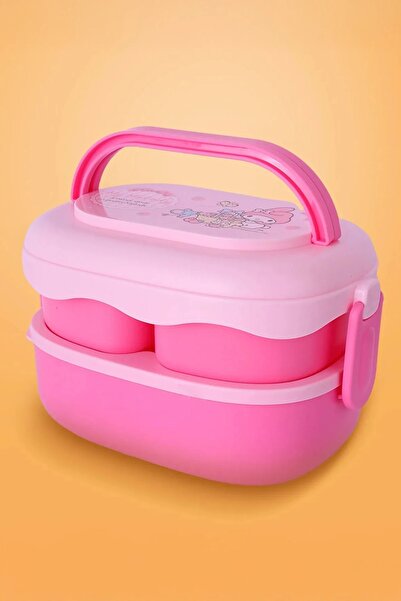 Miniso Sanrio Lisanslı My Melody Çift Katmanlı Askılı Yemek Kabı - 1600 ml