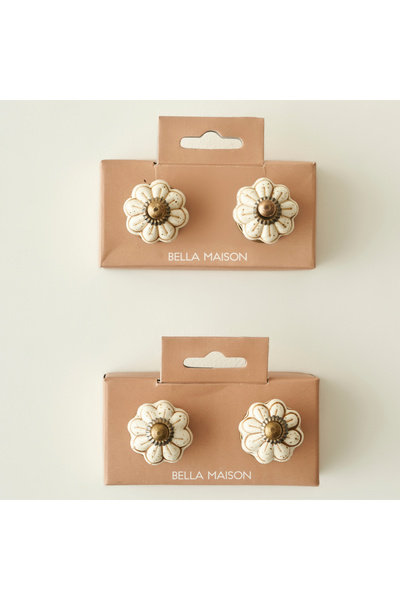 Bella Maison Senna Kulp 4'lü Beyaz (6,5x3x3 cm)