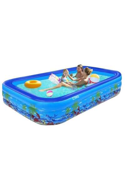 SIKS Piscină gonflabilă de exterior/grădină pentru adulți sau copii, 3+ ani, albastră