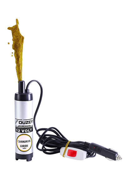 DÜZEY POMPA Düzey 12 Volt Çakmaklık Girişli Dalgıç Mazot-ince Yağ-su Aktarma(SIVI TRANSFER) Pompası (BİDON TİP)