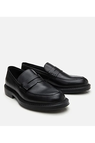 Hotiç Men's Leather Black Ultra Light Sole Classic Loafer