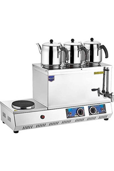 Remta 55 Model Üç Demlikli Elektrikli Çay Ocağı 33 Lt. - 3 Adet Çelik Demlik ...