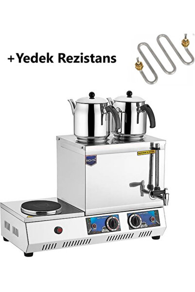 Remta K34 40 Model Çift Demlikli Elektrikli Çay Kazanı 28 Lt + Yedek Rezistans