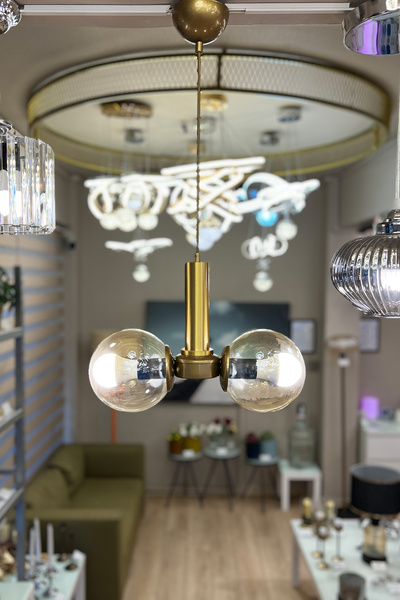 MINIMAL ETICARET VE BILGI TEKNOLOJILERI Globe Golden ONE Honey Yellow Cam Avize