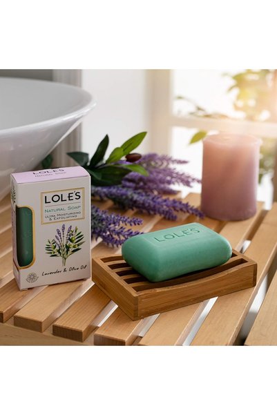 Lole's Luxury Pure Natural Soap, Lavender & Olive Oil Beauty Bar, 150g