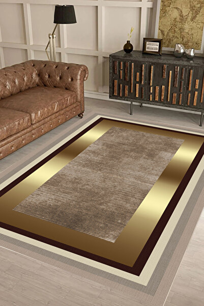 UZZA Salon Halısı Geometrik İskandinav Eskitmeli Dijital Baskı Yıkanabilir Ka...