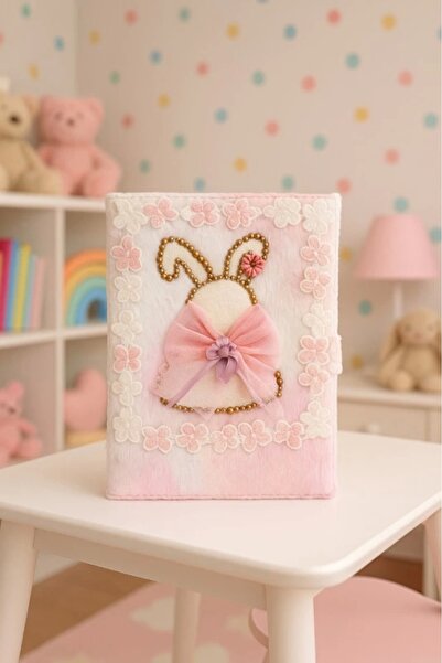 Evistro دفتر ذكريات قطيفة للأطفال 80 ورقة منتج مستورد أرنب