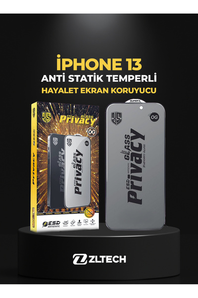 ZLTECH OG GLASS ESD Anti Statik Hayalet iPhone 13 Uyumlu Ekran Koruyucu