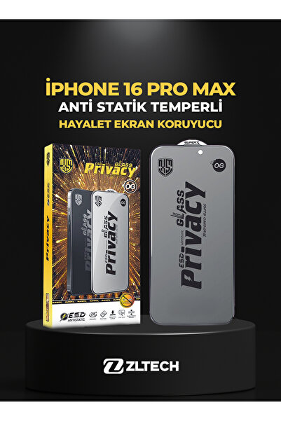 OG GLASS ESD Anti Statik Hayalet iPhone 16 Pro Max Uyumlu Ekran Koruyucu