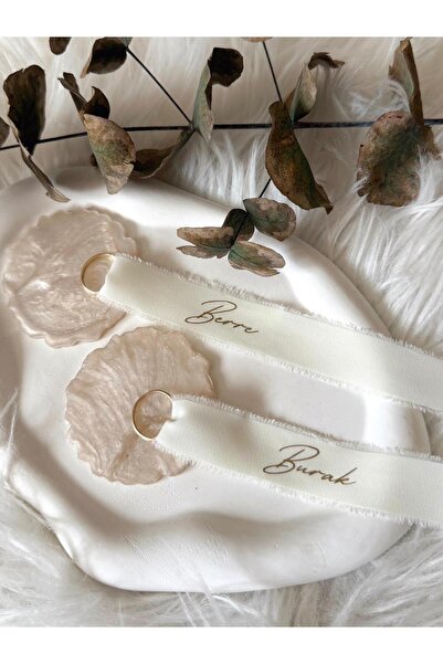 LikyaDükkan İsme Özel Nişan Söz Kurdelesi 2cm İpek İsimli Kurdele