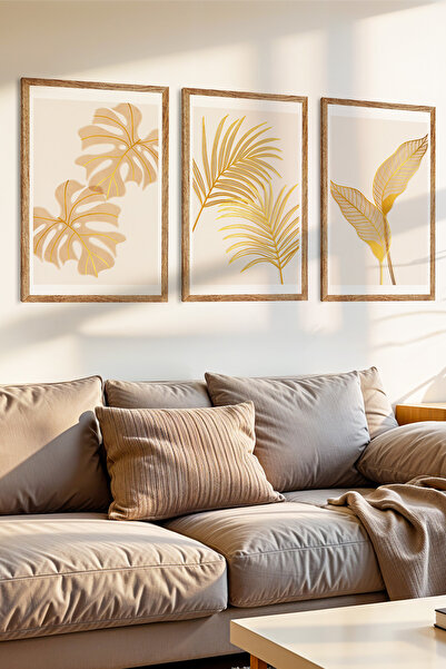 Zevahir Mobilya Dekorasyon Σετ ζωγραφικής MDF 3 τεμαχίων με κομψή και μινιμαλ...