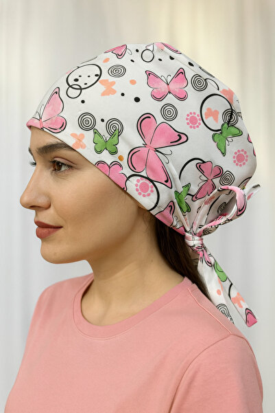 monotıp Doktor Hemşire Bonesi,Ameliyathane bonesi,bandana,unısex,kelebek dese...